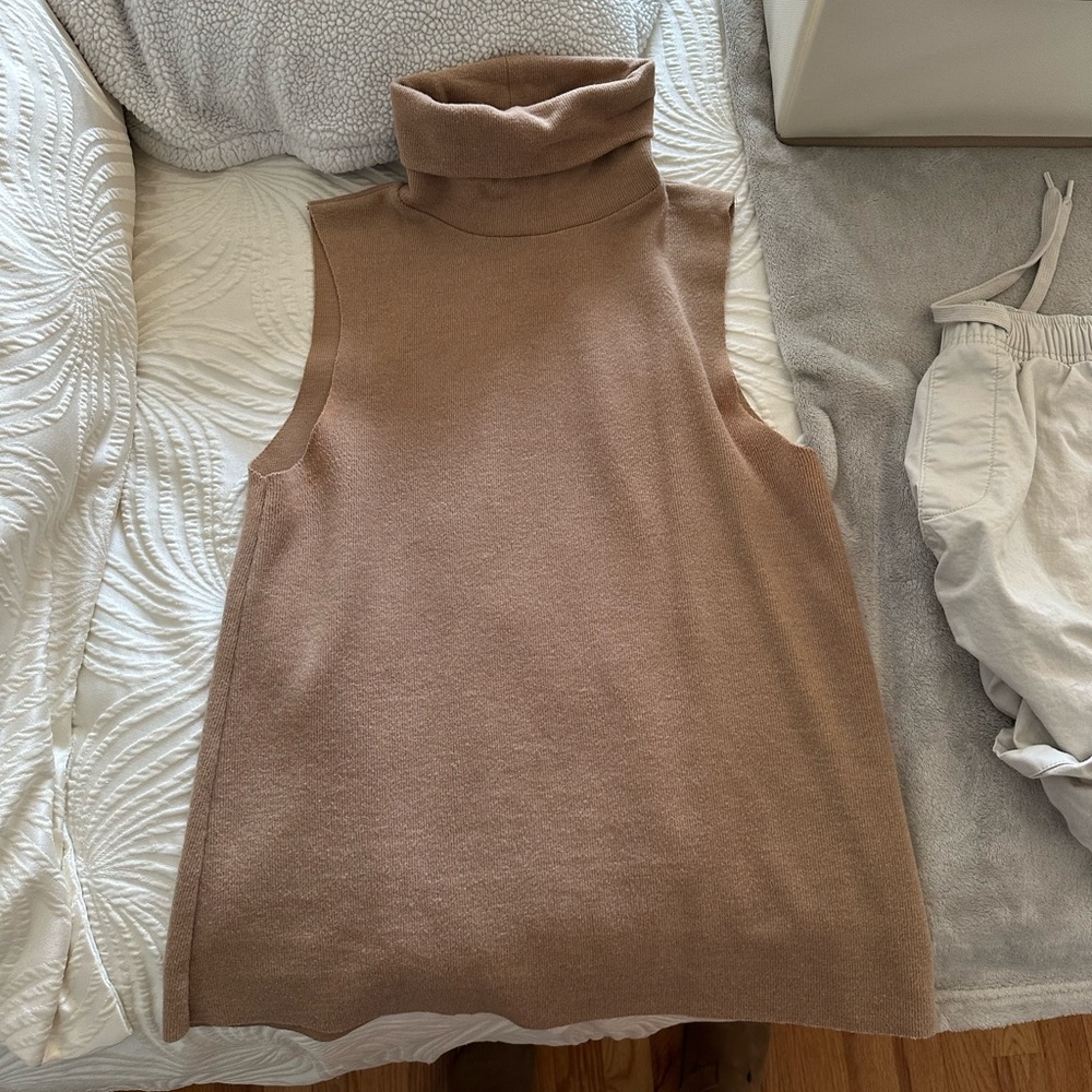 Zara wool blend tank top turtle neck